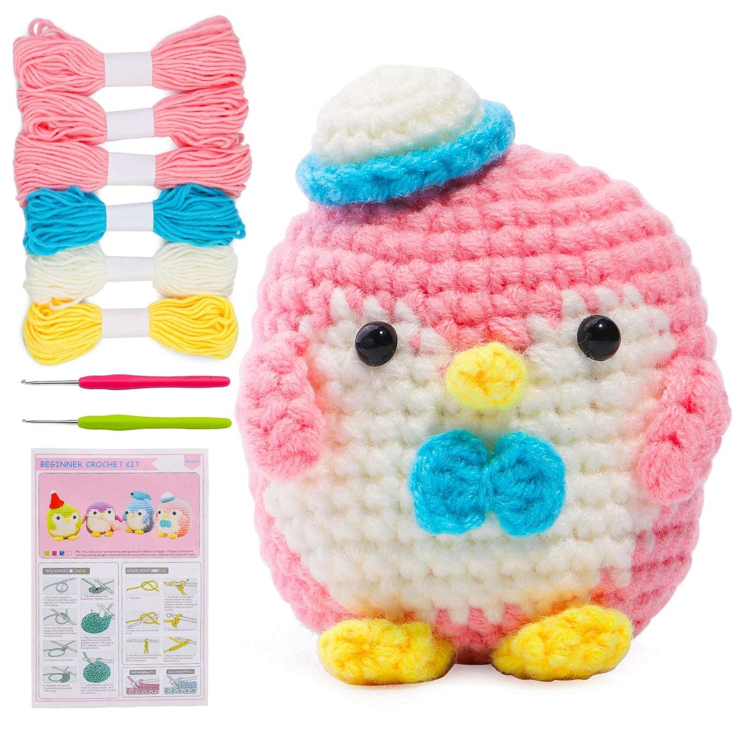 🐧 DIY Penguin Crochet Kit – All-in-One Starter Set for Beginners