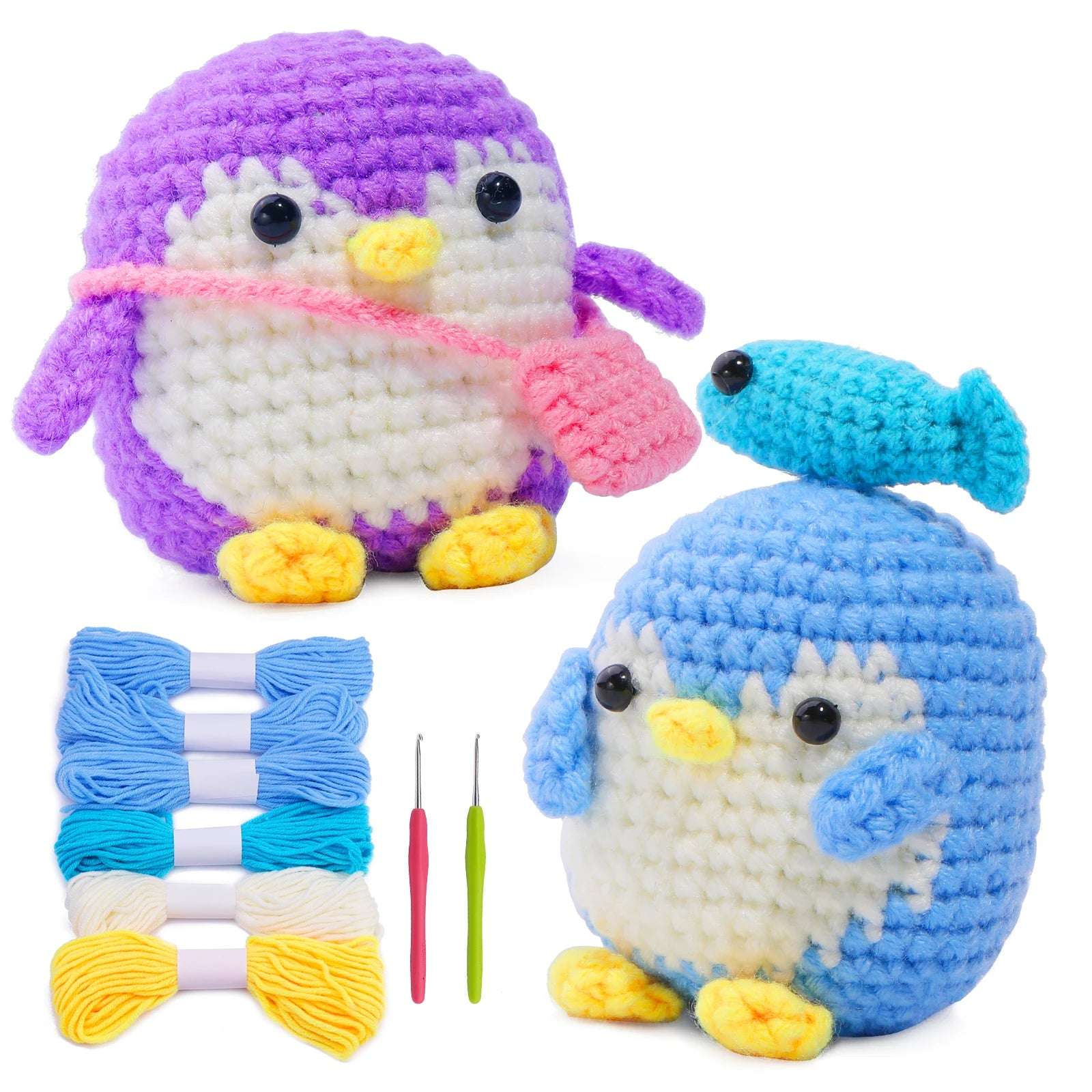 🐧 DIY Penguin Crochet Kit – All-in-One Starter Set for Beginners